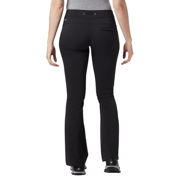 Columbia Womens Anytime Outdoor Boot Cut Pants Sz 12 Black Omni Shield - Picture 2 of 16